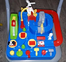 Juguetes educativos para niños, pista de aventura, juegos de mesa, Rail, coches mecánicos, estacionamientos, regalos de Navidad para niños