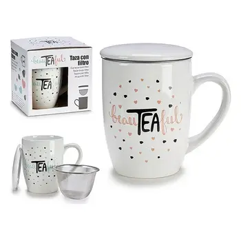 

Cup with Tea Filter Porcelain (12,5 x 11 x 8,5 cm)