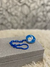 Cadena de chupete para bebé, producto de alimentación de animales de dibujos animados, mordedor seguro, chupetes antipérdida para bebé