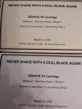 Shaving-Razor-Blade Refill Qshave 4-Cartridges Manual Blue-Series for X5 Blade-Plus 1-Trimmer-Blade/usa