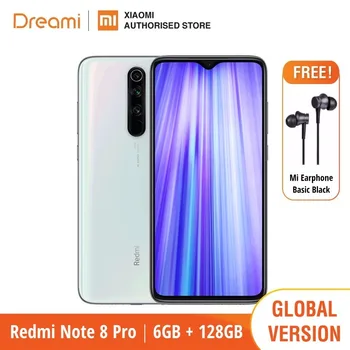 Перейти на Алиэкспресс и купить Глобальная версия Xiaomi Redmi Note 8 PRO 128 ГБ rom 6 Гб ram (абсолютно новая/запечатанная), note8 pro Мобильный смартфон, телефон, Смартфоны