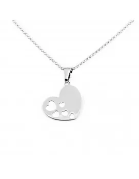 

Necklace Silver Heart with Hearts openwork