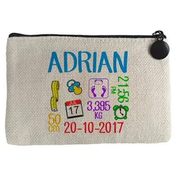 

Purse tab customizable birth child newborn