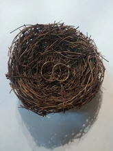 Handmade Vine Brown Bird Nest House Home Nature Craft Holiday Decoration K1MF