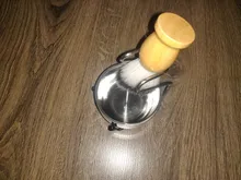 1 Set profesional de los hombres para él la barba conjunto tazón de acero inoxidable soporte brocha de afeitar bigote afeitado herramienta Facial de limpieza 40 #410