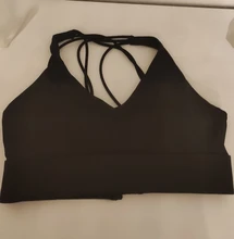F.DYRAA Sujetador con correas cruzadas a prueba de golpes Sujetador deportivo para correr Gimnasio Sujetador superior Mujer Dobladillo ancho Push Up Entrenamiento Fitness Yoga Crop Tops Sujetador