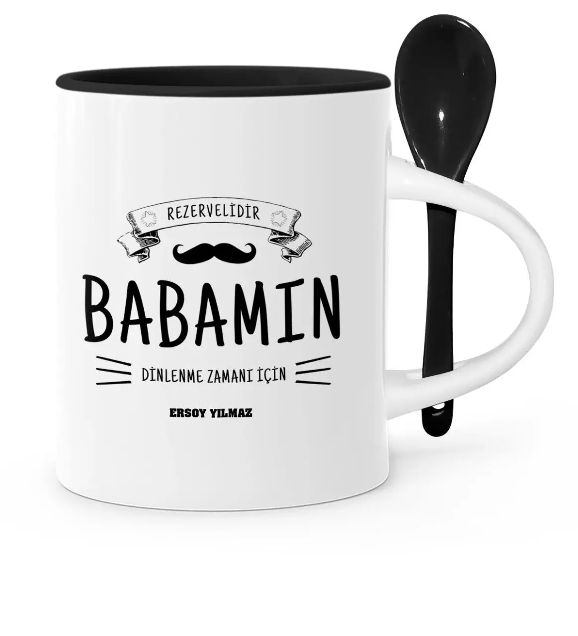 

Father's Day Custom Dad 'S Rest Time Black Spoon Mug Cup-1