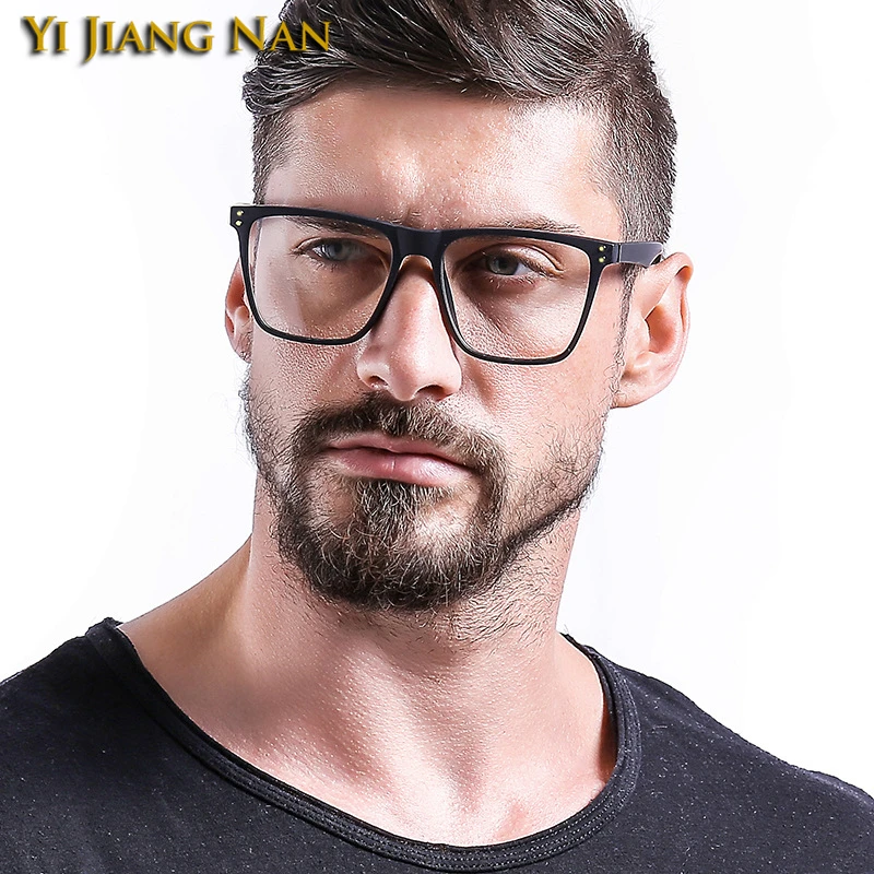 Мужские большие квадратные очки, оправа, модные очки Oculos De Grau, очки для рецепта, прогрессивная компьютерная близорукость