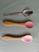 Cuchara de alimentación de silicona para niños, herramientas de alimentación de bebé, Material de grado alimenticio, vajilla, utensilios para niños pequeños, regalos para niños, 1 ud.