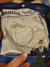 Mascarilla facial FFP2 KN95, máscara de color gris y blanco, 100 unidades