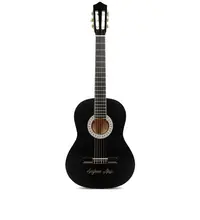 Bonne qualité coupe-way classique guitare noire bois d'épicéa massif professionnel guitare classique nom personnalisé est écrit