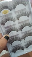 Pestañas postizas 3D de visón, Kit de maquillaje de extensión de pestañas suaves, 100%, 5 pares