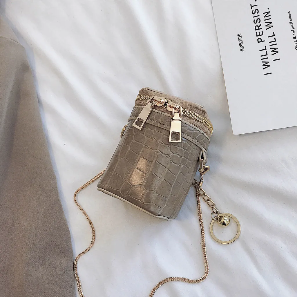 Женская сумка-мессенджер через плечо, женская сумка для колледжа, Ретро стиль, искусственная кожа, много цветов на выбор, мини-сумка-мешок, тонкая цепочка, кожаная сумка через плечо