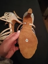 WUXIJIAO-Zapatos de baile de satén con diamantes de imitación para mujer, baile latino, suela suave, para salsa, tacón de 5 a 10cm