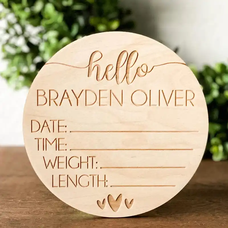 personalized wooden baby name signs