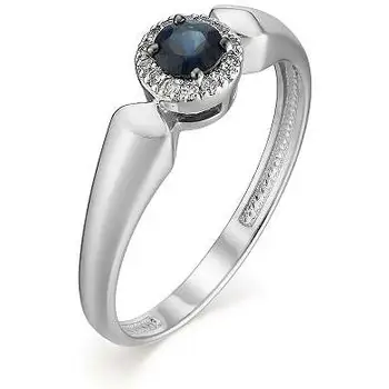 

Alcor ring with sapphire and diamonds in white gold