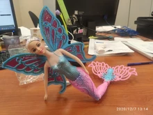 Muñeca de sirena de natación clásica para niñas, juguete de princesa con ala de mariposa, a la moda, gran oferta, regalos de Navidad, 2020