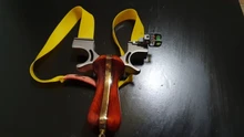 Tirachinas de caza profesional, Catapulta de acero inoxidable + mango de madera con banda de goma, equipo de caza para tiro al aire libre