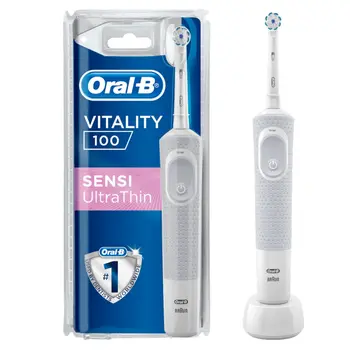 

Oral B Vitality D100 Braun Sensi Ultra Thin Rechargeable Toothbrush