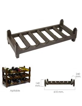 

Rack Stackable Plastic 6 Bottles