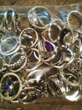 Tocona 6 unids/set Bohemia Color de plata antiguo Cross Arrow de diamantes de imitación negro anillos de encanto establece para las mujeres joyería de fiesta de кольца 3450