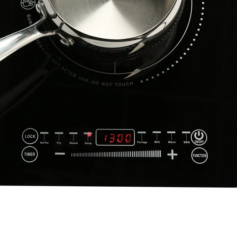 Плита электрическая GEMLUX GL-IC-222 (мощность 2000 Вт, 1 конфорка, ЖК-дисплей, стеклокерамическая поверхность, температура 90-650оС, таймер на 3 ч, защита от перегрева)