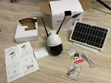 Cámara IP con Panel Solar y batería, 4G, Sim, wifi, 1080P, PTZ, PIR, detección humana, visión nocturna a Color