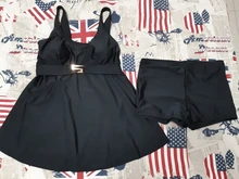 Traje de baño de talla grande para mujer, tankini liso de dos piezas, bañador deportivo, ropa de playa, novedad de 2020