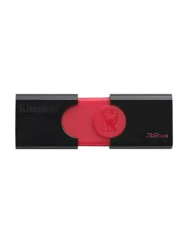 

Kingston DataTraveler 106-USB flash drive-32 GB - USB 3.1 Gen 1-black on red