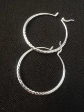 Pendientes redondos de Plata de Ley 925 para mujer, aretes redondos de Hip Hop para mujer, aretes de aro Piercing de 5,1 cm de círculo grande, proveedores de envío directo