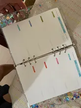 Agenda en espiral con 6 agujeros, planificador con papel interno, diario semanal, Plan mensual para hacer lista, página colorida para cuaderno de hojas sueltas A6/A5