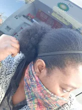 Cola de Caballo rizada Afro Puff, 100%, coleta de pelo humano brasileño con cordón con Clps para mujeres, negro Natural #2 #4, marrón