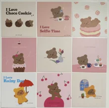 9 unids/pack Kawaii Ins mano cuenta tarjeta postal marcador decoración impermeable tarjeta linda chica apoyos de la foto, regalos de los niños