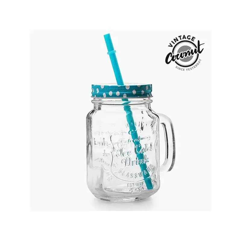 Pitcher with Lid and Straw Vintage Coconut