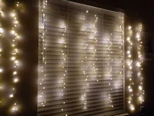 Christmas-Decorations Light Ornament Garland Curtain-String Flash-Fairy Happy Home-Room