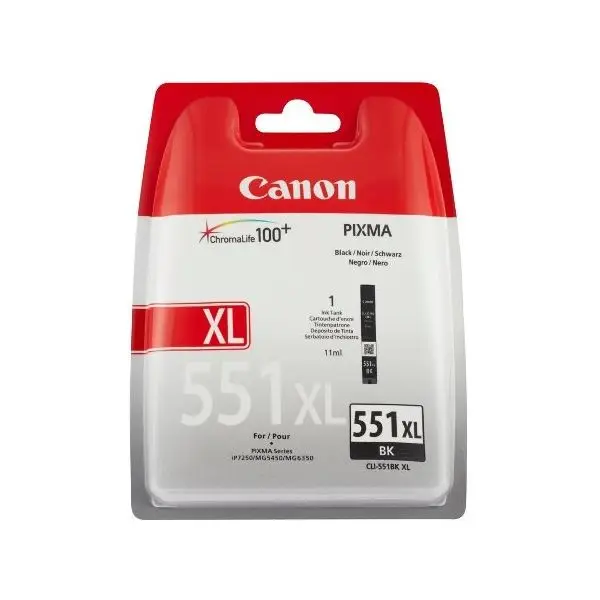 Чернильный картридж Canon CLI-551BK XL IP7250/MG5450 черный