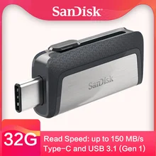 Sandisk SDDDC2 Экстремальный type-C USB 3,1 64 Гб 128 Гб двойной OTG USB флеш-накопитель 32 ГБ флеш-накопитель USB карта Micro USB Flash type C 16 Гб