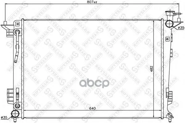 10-25465-Sx_радиатор Системы Охлаждения! Акпп Hyundai Ix35, Kia Sportage 2.0i/2.4 09 Stellox 1025465sx Stellox арт. 1025465SX