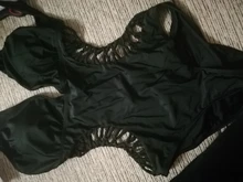 Brazilian Swimwear Monokini Bathing-Suit Push-Up Sexy White Women Cut-Out HALTER Bandage