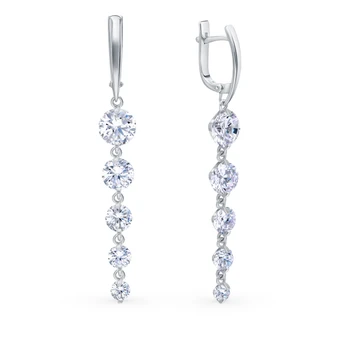

Silver earrings with cubic zirconia sunlight sample 925