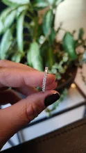 S925 Wedding mix size Carat Round CZ Plated Simulated Eternity Ring Bands New Jewelry