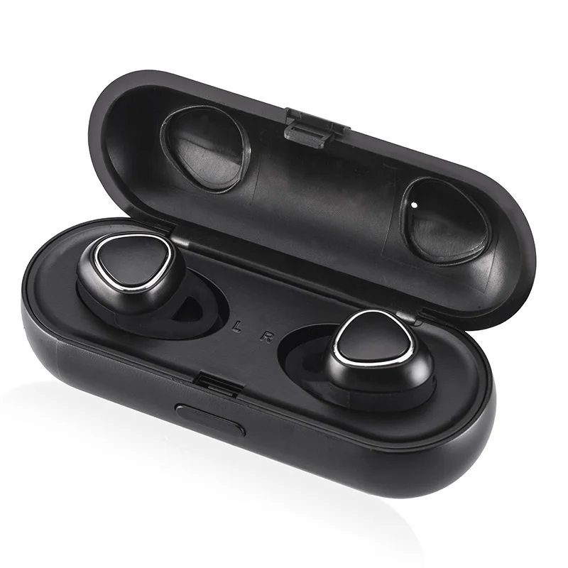 R150 Мини Bluetooth 5,0 наушники с зарядным устройством TWS настоящая Беспроводная Bluetooth гарнитура бинауральные вкладыши спортивные - Цвет: Черный