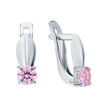 

Silver earrings with cubic zirconia sunlight sample 925