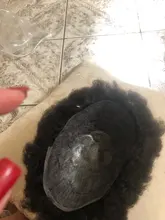 Peluquín Afro de 6mm para hombres, cabello humano afroamericano, peluca de piel completa de 8x10 pulgadas