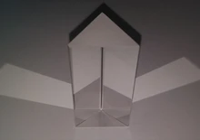 Prisma Triangular de 30x30x60mm, prismas de vidrio óptico BK7, enseñanza de física, espectro de luz refractado, arcoíris, para niños y estudiantes