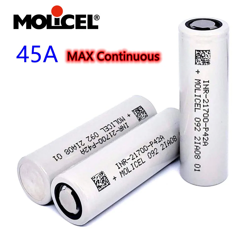 Литий-ионный аккумулятор Molicel 21700 4200 ма ч 30 А/45 А P42A 3 7 в с чехлом | Электроника