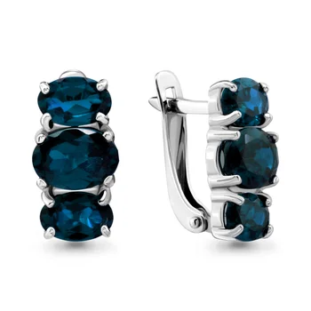 

Earrings from silver with Topaz London