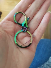 5 unids/lote 30mm llavero largo 70mm Popular clásico 11 colores plateado langosta cierre llavero gancho cadena Fabricación de joyería para llavero