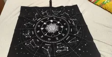 Mantel de cartas de Tarot con 12 Constelaciones, tela de terciopelo para adivinación, juegos de mesa, astrología, oráculo, almohadilla para tarjetas