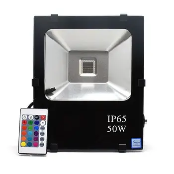 

Foco Proyector led con mando RGB Negro 50W